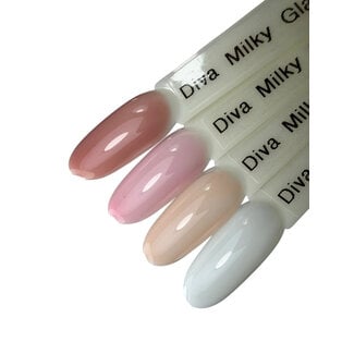 Diva Set Milky Glass Topcoat 4 x 15 ml.