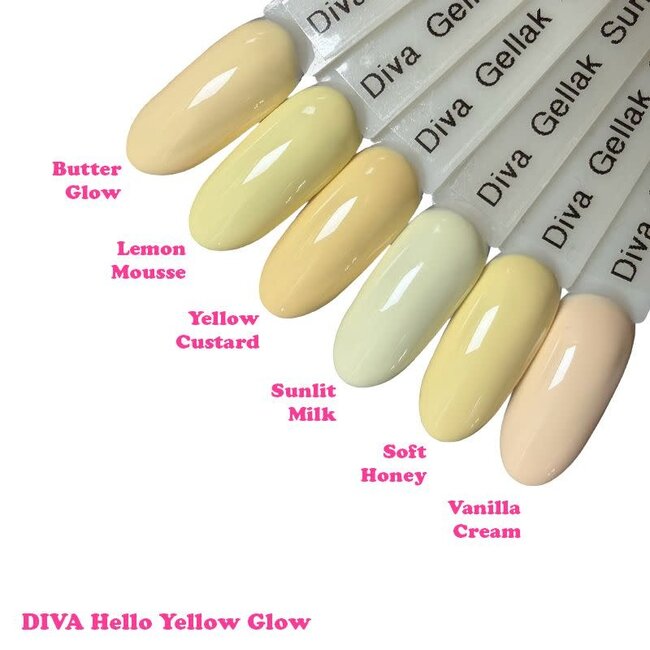 Set Gellak Hello Yellow Glow 6 st. 10 ml.