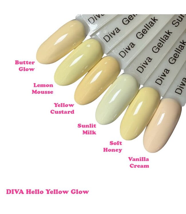Set Gellak Hello Yellow Glow 6 st. 10 ml.