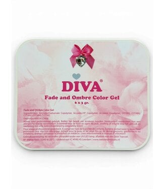 Diva Fade & Ombre Color Gel Box 6 x 3 g.