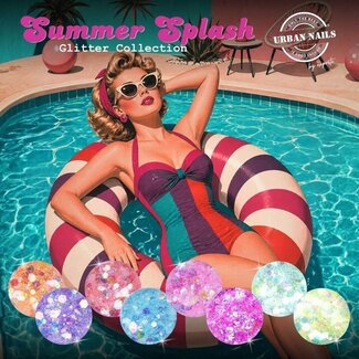 Urban Nails Summer Splash Glitter Collection 8 st.