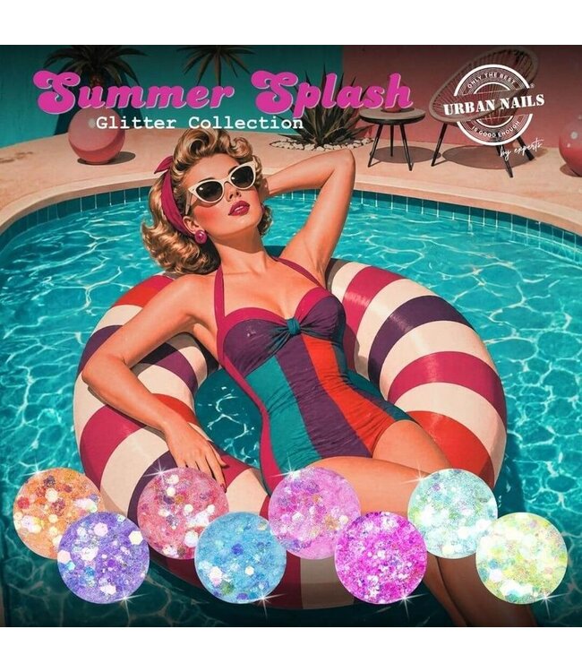 Urban Nails Summer Splash Glitter Collection 8 st.