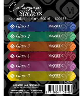 Magnetic Stickervel Gelpolish 600161 t/m 600166