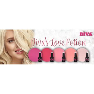 Diva One Coat Gellak Diva's Love Potion Collection 5 x 6 ml. + gratis Colorpop Stickers