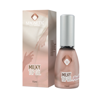 Magnetic Milky Top Gel Pink 15 ml.