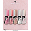 Set Sheer Gelpolish, 5 stuks + gratis Stickervel