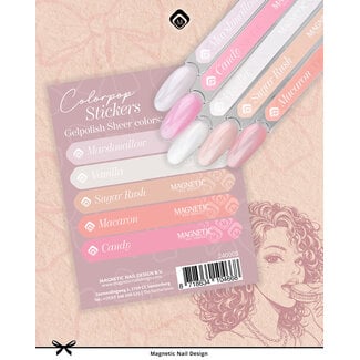 Magnetic Stickervel Sheer Gelpolish 103634 t/m 103638