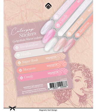 Magnetic Stickervel Sheer Gelpolish 103634 t/m 103638