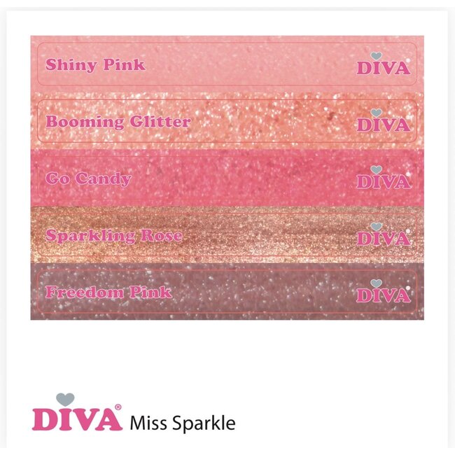 Set Gellak Miss Sparkle 5 st. 10 ml.  + gratis Colorpop Stickers