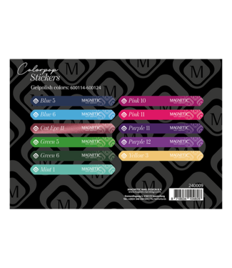 Magnetic Stickervel Gelpolish 600114 t/m 600124
