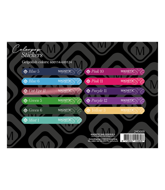 Stickervel Gelpolish 600114 t/m 600124