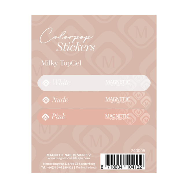 Stickervel Milky Top Gels 104026 t/m 104028