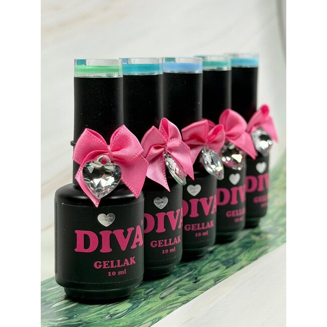 Set Gellak Aqua Diva Vibes 5 st. 10 ml. + gratis Colorpop Stickers