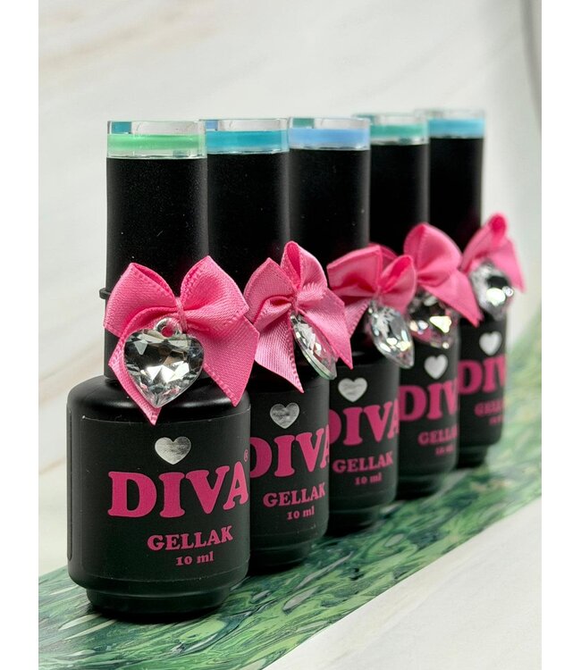 Set Gellak Aqua Diva Vibes 5 st. 10 ml. + gratis Colorpop Stickers