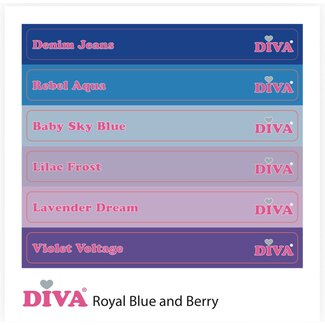 Diva Colorpop Stickers Royal Blue & Berry