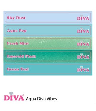 Diva Colorpop Stickers Aqua Diva Vibes