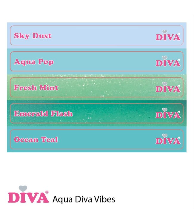 Diva Colorpop Stickers Aqua Diva Vibes