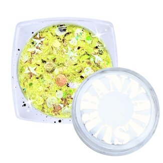 Glitter Geel Mix