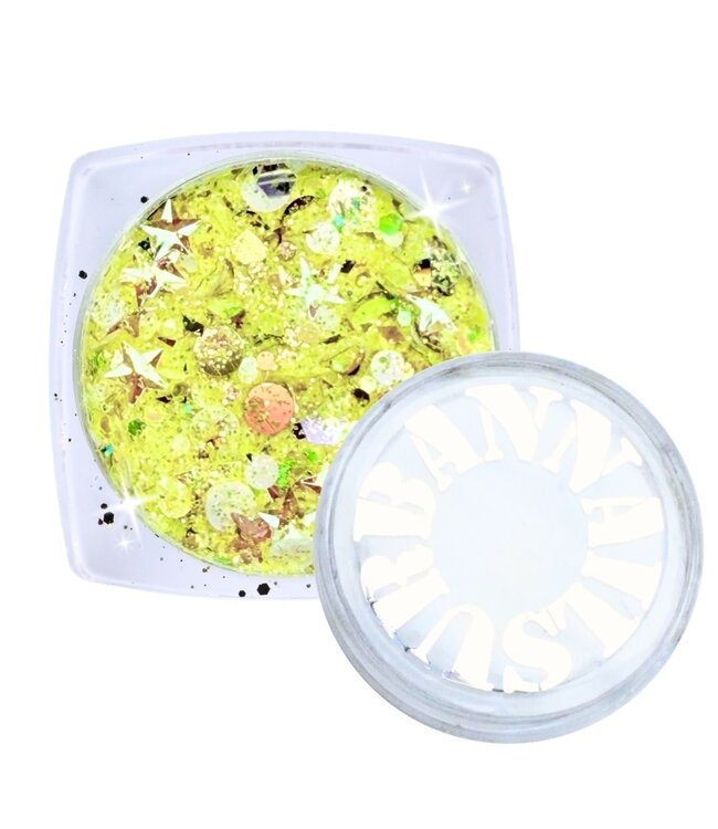 Glitter Geel Mix
