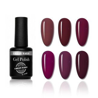 Urban Nails Merlot Avenue Gelpolish Collection 6x 8 gr.