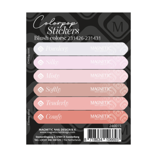 Magnetic Stickervel Blushes 231426 t/m 231431