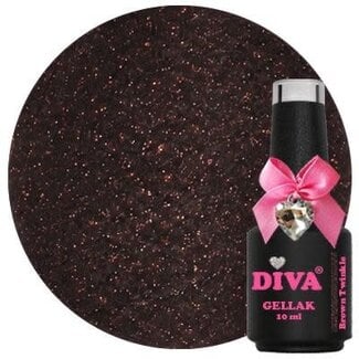 Diva 436 Gellak Brown Twinkle 10 ml.
