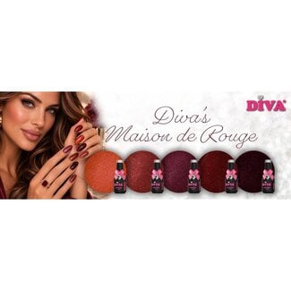 Diva Set Gellak Diva's Maison de Rouge 5x 10 ml. + Gratis Colorpop Stickers