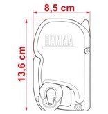 Fiamma Fiamma F45s Wandmarkise für Wohnmobile und Vans. Mit doppelter Kederschiene zur Aufnahme von Sun-/Rainblockern, Tiedowns etc.
