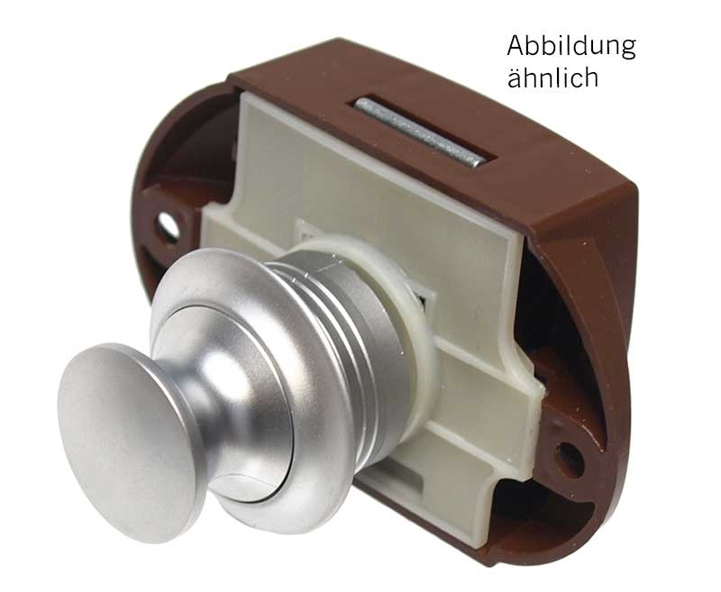 Push Locks für Möbelbau - beidseitige Betätigung - Silber matt