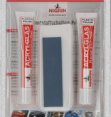 Nigrin NIGRIN CARAVAN Kunststoffscheiben-Politur (Set: 2x Politurpaste 25 g, Schleifpapier, Poliertuch)