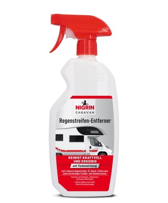 Nigrin  NIGRIN CARAVAN Regenstreifen-Entferner, für Lack- und Kunststoffoberflächen sowie Böden, löst Regenstreifen, Öl, Diesel, Politurreste, Straßen- und Umweltschmutz, 750 ml