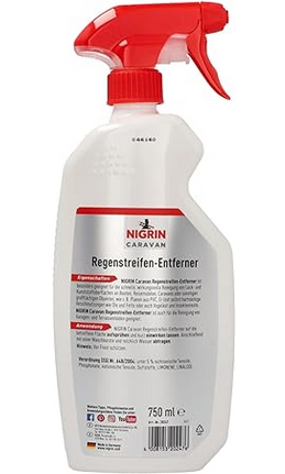 Nigrin  NIGRIN CARAVAN Regenstreifen-Entferner, für Lack- und Kunststoffoberflächen sowie Böden, löst Regenstreifen, Öl, Diesel, Politurreste, Straßen- und Umweltschmutz, 750 ml