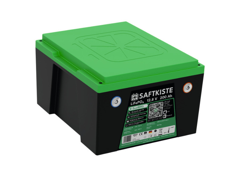 SAFTKISTE Saftkiste 200 - 200 Ah - Premium LiFePO4-Batterien mit Bluetooth und integriertem LTE-Modul für Fernzugriff