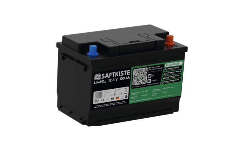 SAFTKISTE  Saftkiste 100 - 105 Ah - Premium LiFePO4-Batterien mit Bluetooth und integriertem LTE-Modul für Fernzugriff