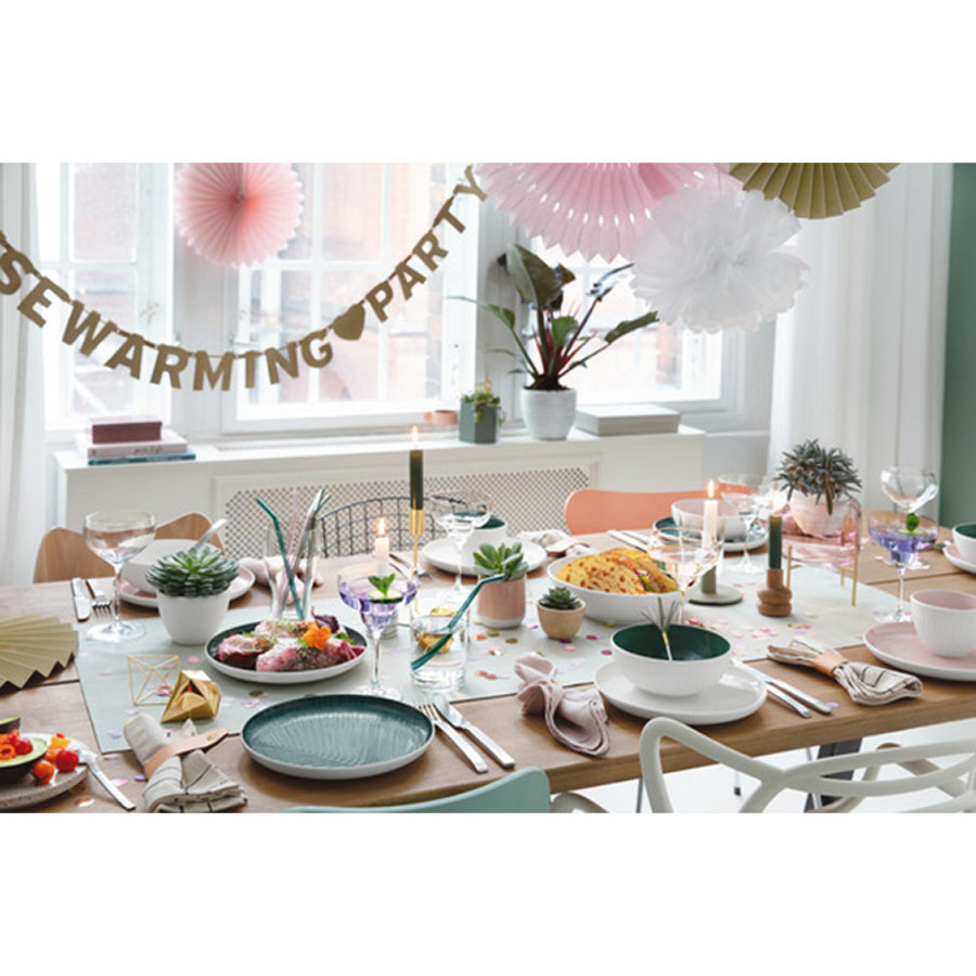 Plat bord Leaf It's my match - wit 24 cm-3