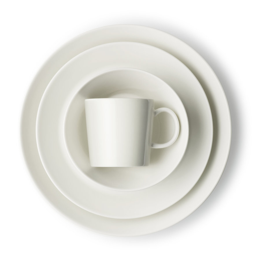 Schotel / Ondertas voor koffiekop Teema wit 15 cm-2