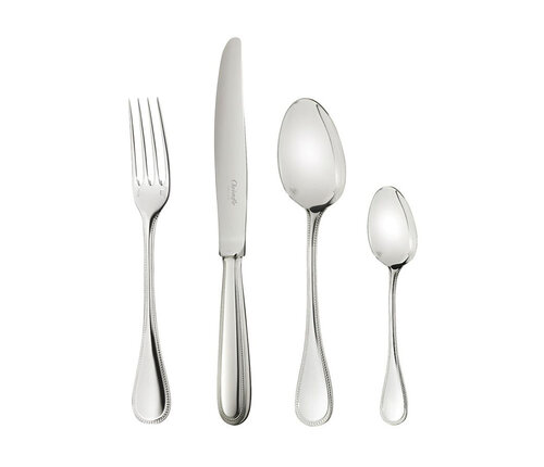 Christofle Set 110-delig met bestekkoffer Christofle Perles, verzilverd 