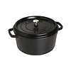 Ronde cocotte gietijzer Staub 26 cm 5.2 L mat zwart