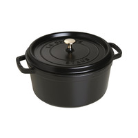 Ronde cocotte gietijzer Staub 26 cm 5.2 L mat zwart