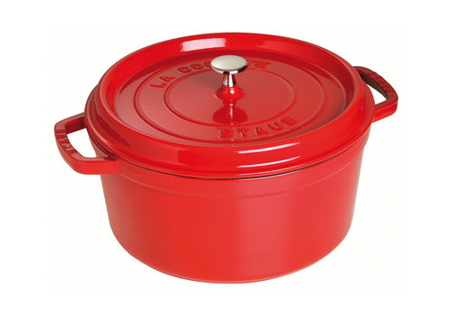  Staub Ronde cocotte gietijzer Staub 26 cm 5.2 L kersenrood 