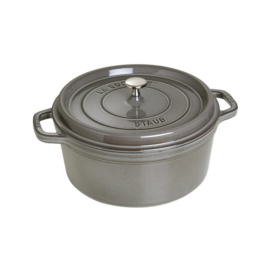 Ronde cocotte gietijzer Staub 26 cm 5.2 L grafietgrijs-1