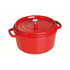 Ronde cocotte gietijzer Staub 28 cm 6,7 L kersenrood