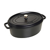 Ovale cocotte gietijzer Staub 31 cm 5,5 L blinkend zwat