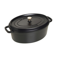 Ovale cocotte gietijzer Staub 31 cm 5,5 L blinkend zwart