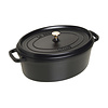 Staub Ovale cocotte gietijzer Staub 31 cm 5,5 L mat zwart