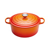 Le Creuset Stoofpot 24 cm oranje volcanique met deksel gietijzer