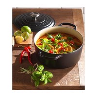 thumb-Stoofpot 28 cm mat zwar met deksel gietijzer-2