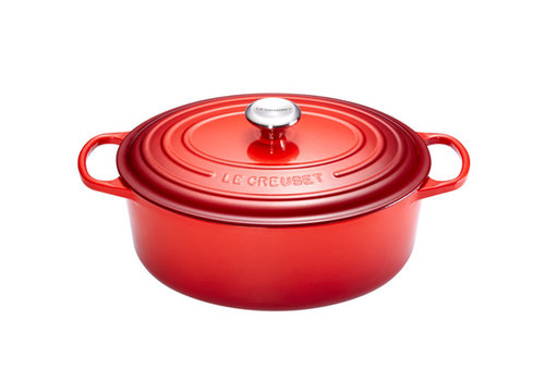  Le Creuset Ovale stoofpot 33 cm rood gietijzer 