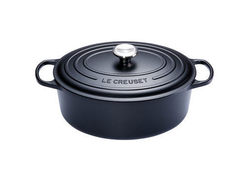  Le Creuset Ovale stoofpan 33 cm mat zwart gietijzer 