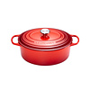 Ovale stoofpot 35 cm rood gietijzer fonte